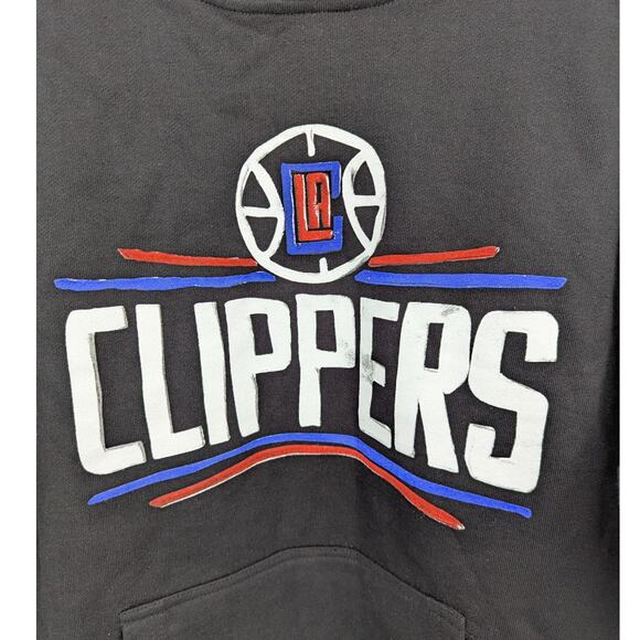 NWOT MARKET x NBA LA Clippers Hoodie Black Medium 100% Cotton Graphic Pullover - Picture 3 of 8